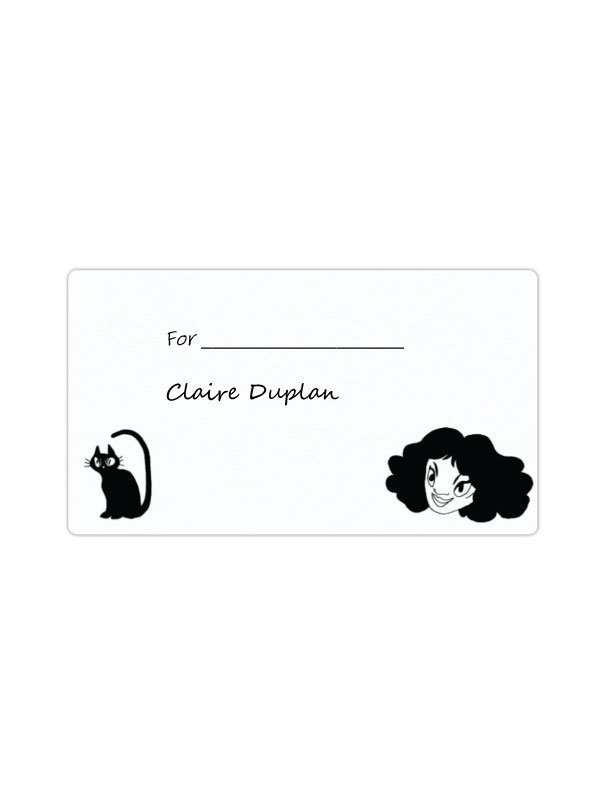 Signed Bookplate - Claire Duplan